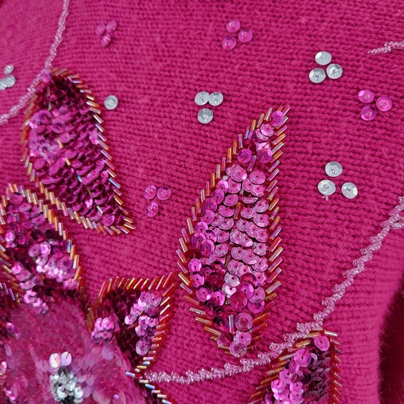 Vintage 90s Embellished Sequins Sweater - Picture 4 of 10